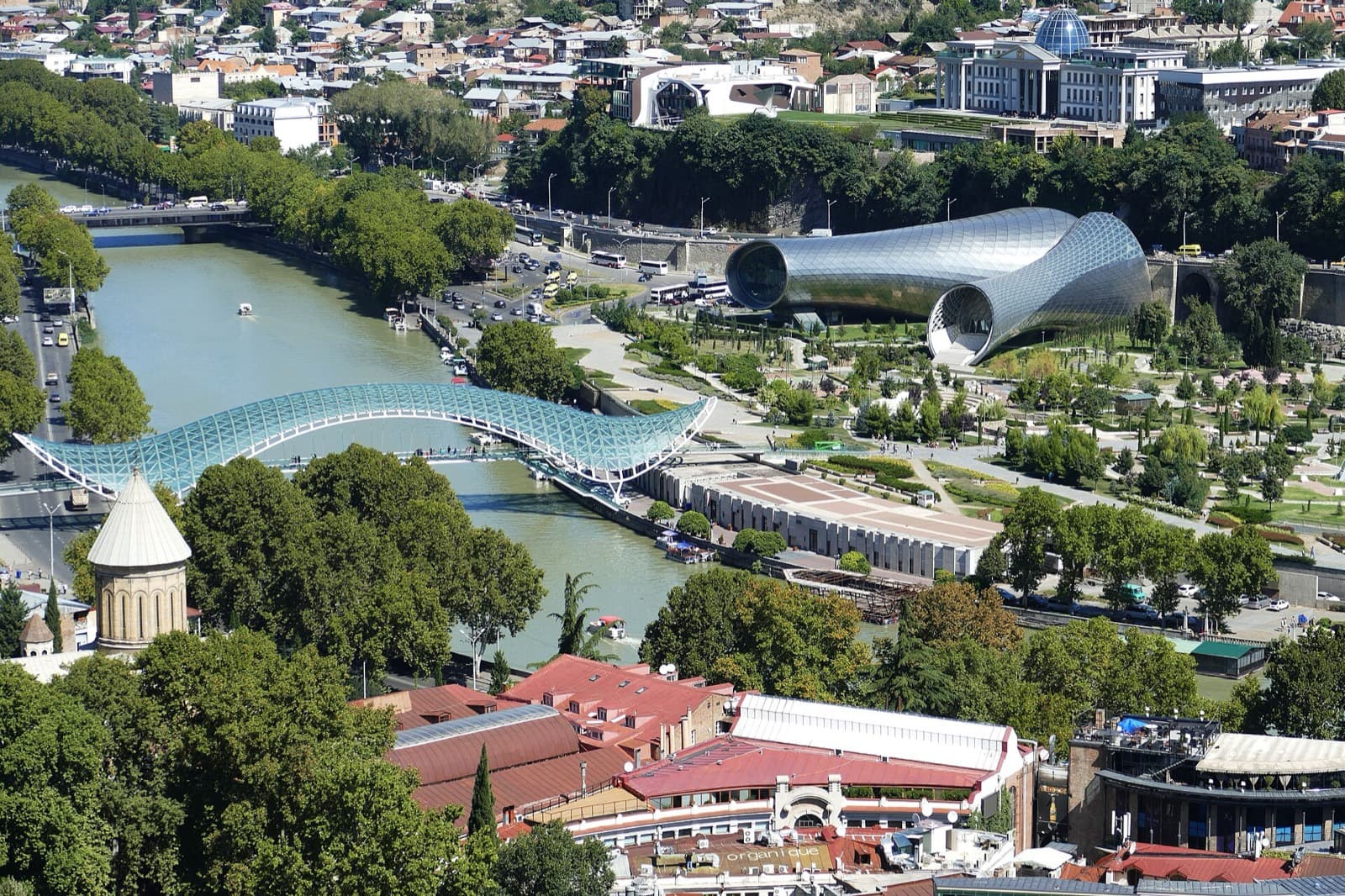The Peace Bridge over the Mtkvari river, Tbilisi